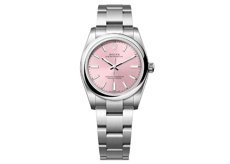 Rolex Oyster Perpetual 34mm 124200 Oystersteel Pink Dial