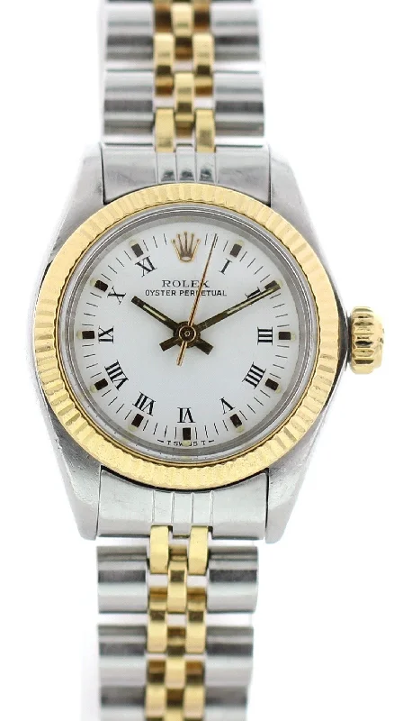 Ladies Rolex Oyster Perpetual 18K YG & S/S 6719