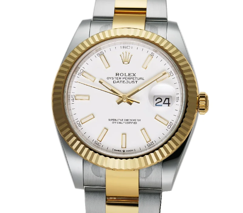 41mm Steel & Yellow Gold White Index Dial Oyster Bracelet