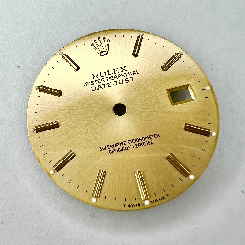 ROLEX 27.7mm Gold Color Gold Hour Markers DIAL for 36mm ROLEX DATEJUST