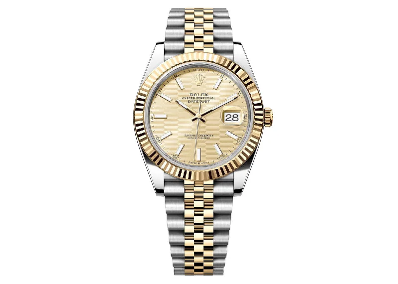 Rolex Datejust 41mm 126333 Two-Tone Jubilee Golden Motif Dial