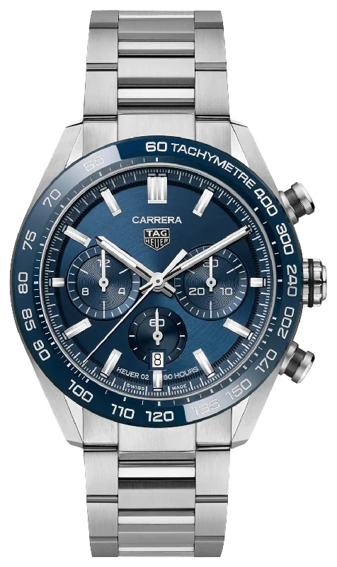 TAG Heuer Carrera Automatic Chronograph Stainless Steel Blue Dial Date Mens Watch CBN2A1A.BA0643