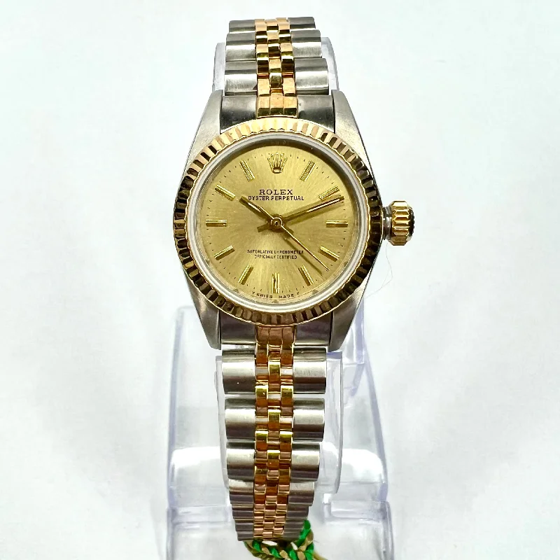 ROLEX Oyster Perpetual Automatic 24mm 2 Tone Jubilee Bracelet Watch