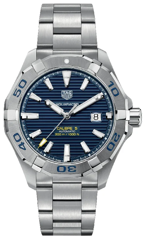 TAG Heuer Aquaracer Automatic Stainless Steel Blue Dial Date Divers Mens Watch WAY2012.BA0927