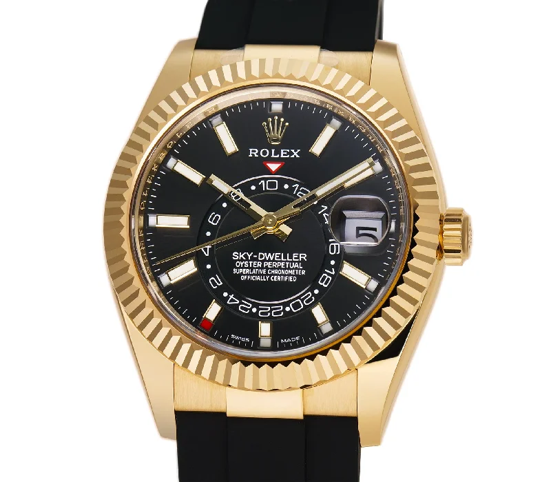 18k Yellow Gold Black Dial Oysterflex 42mm