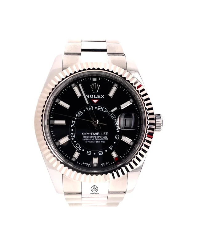 Rolex Sky-Dweller 326934 Black Dial Oyster Box and Papers PreOwned