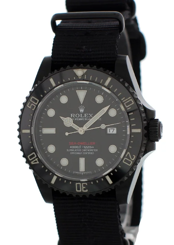 Rolex Oyster Perpetual Black PVD Red Sea-Dweller 116600 Mens Watch