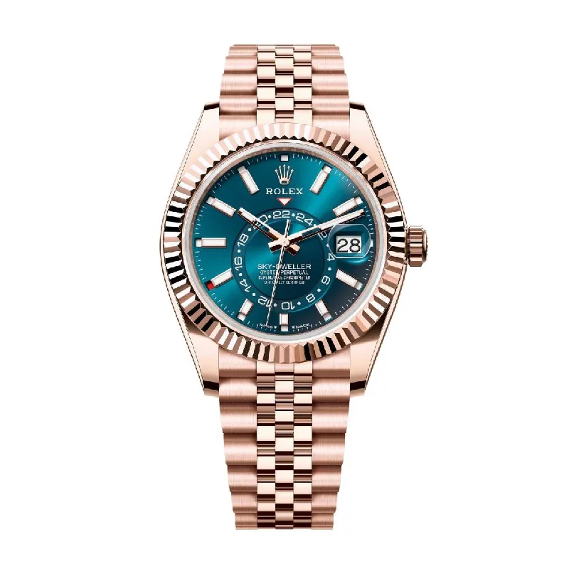 Rolex Sky-Dweller 42mm Blue Dial Rose Gold Jubilee Bracelet 336935