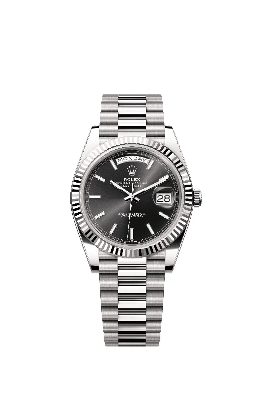 Rolex Day-Date 40 mm 228239 President Fluted Black Dial