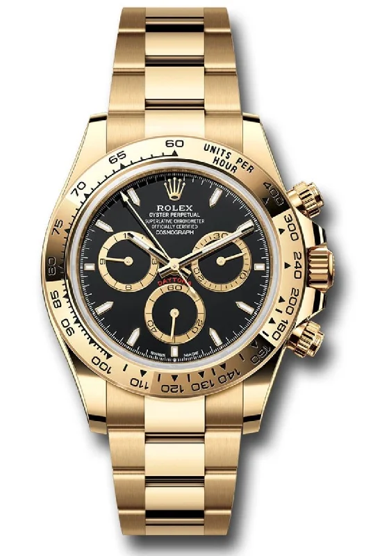 Rolex Yellow Gold Black Index Dial Daytona Oyster Bracelet 126508