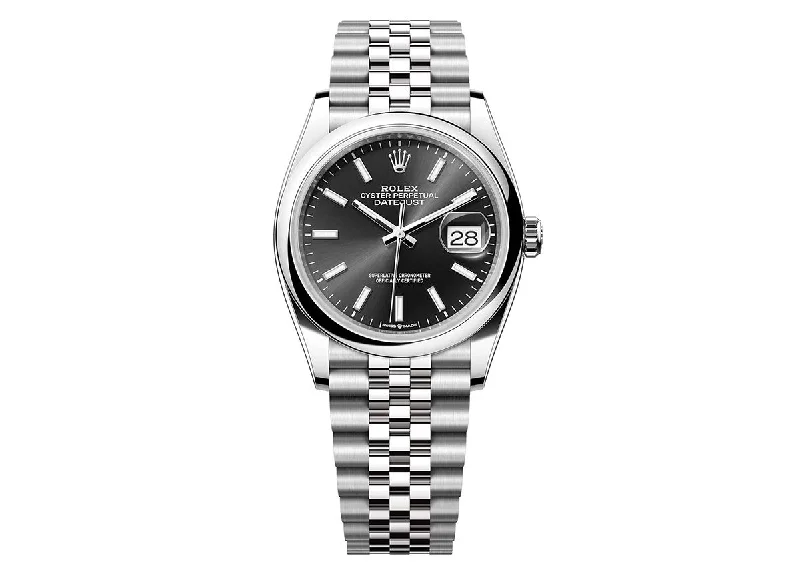 Rolex DateJust 36mm 126200 Oystersteel Jubilee Bright Black Dial