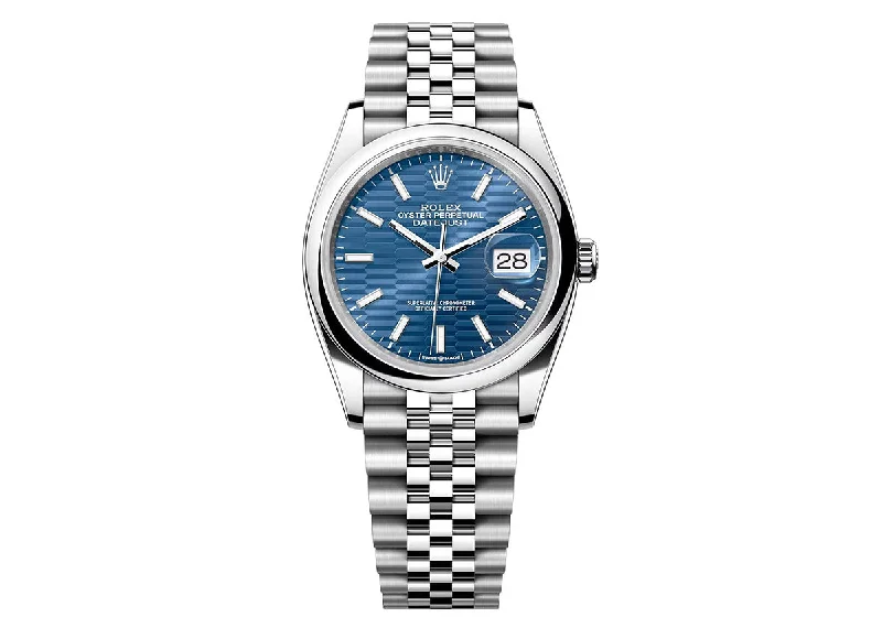 Rolex DateJust 36mm 126200 Oystersteel Jubilee Motif Blue Dial