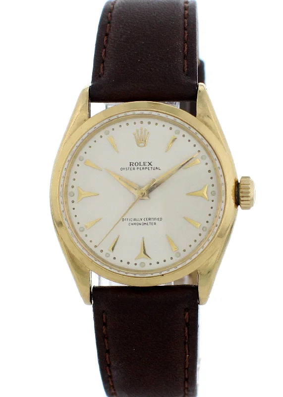 Rolex Oyster Perpetual 6564 18k Yellow Gold Watch