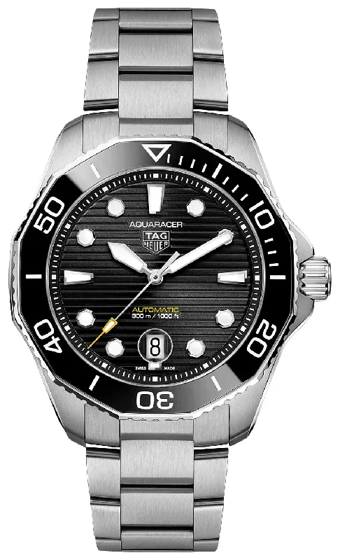 TAG Heuer Aquaracer Professional 300 Automatic Stainless Steel Black Dial Date Divers Mens Watch WBP201A.BA0632