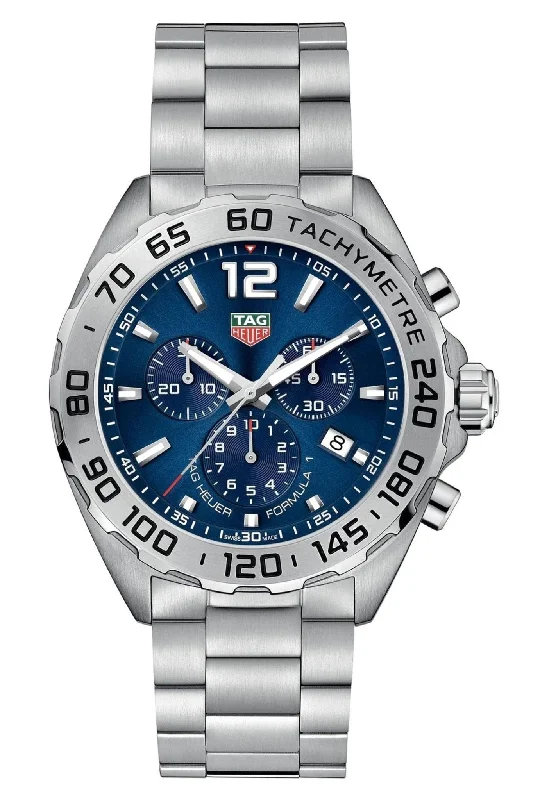 TAG Heuer Formula 1 Chronograph Stainless Steel Blue Dial Date Divers Quartz Mens Watch CAZ101K.BA0842