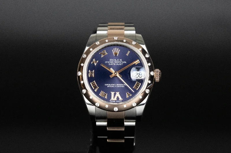 Rolex<br>178341 Datejust 31 Purple Dial Diamond Bezel