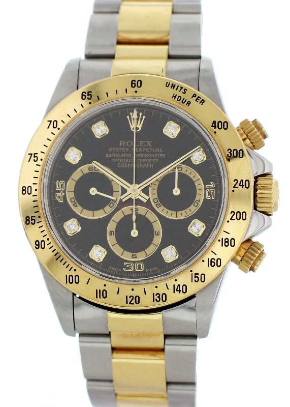 Rolex Daytona Cosmograph Zenith 16523 Diamond Dial Mens Watch