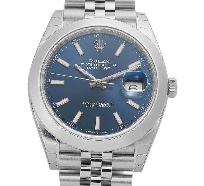 Steel 41mm Blue Index Dial Jubilee Bracelet