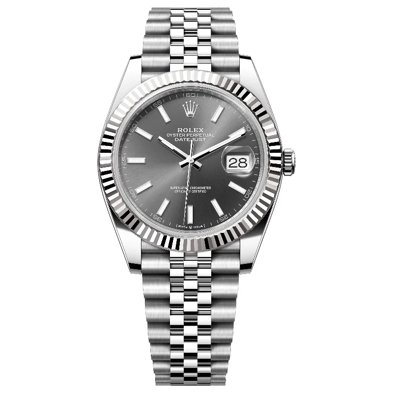 Rolex Datejust 41mm 126334-0014 Dark Rhodium Index Dial, Unworn 2024