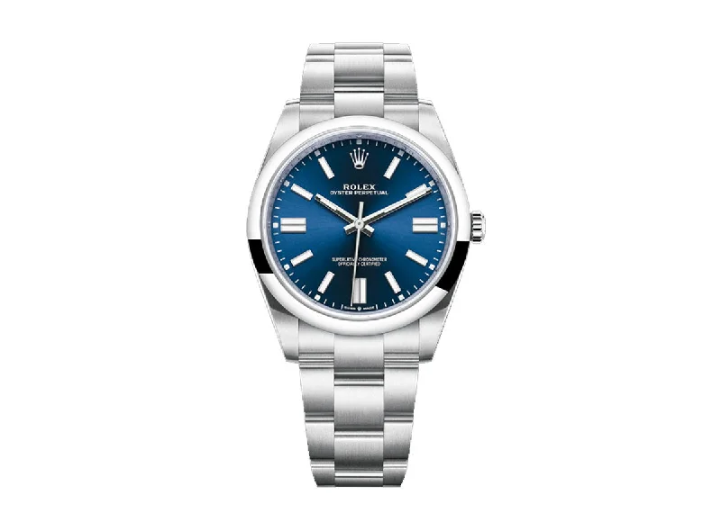 Rolex Oyster Perpetual 41mm 124300 Oystersteel Bright Blue Dial