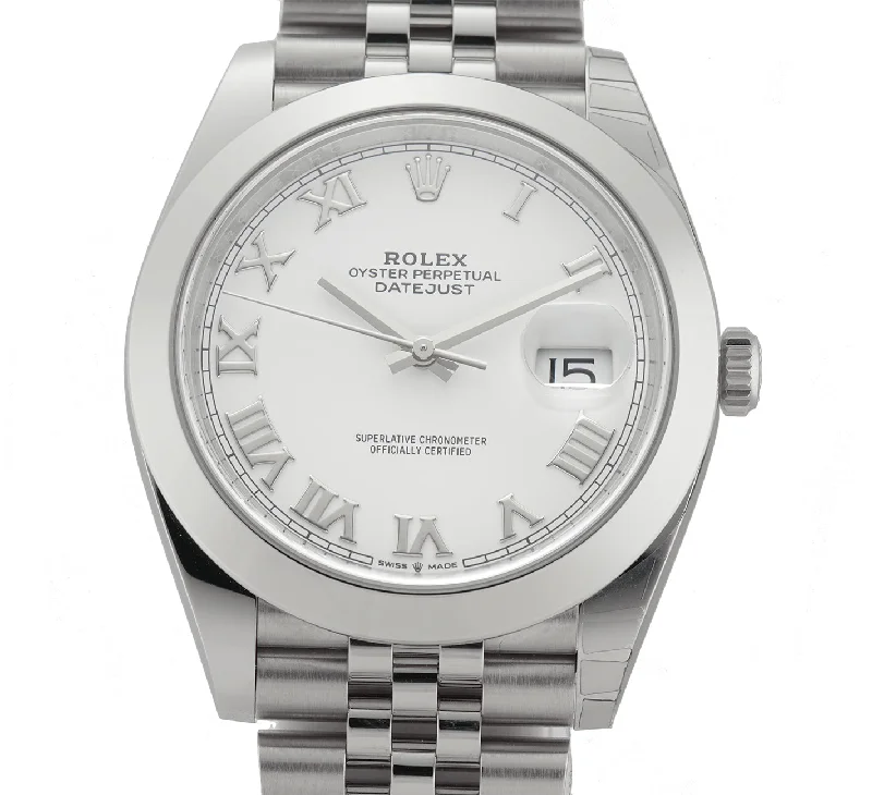 Steel 41mm White Roman Dial Jubilee Bracelet