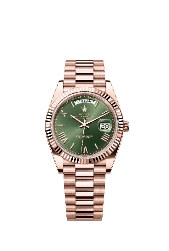 Rolex Day-Date 40 mm 228235 President Fluted Green Dial