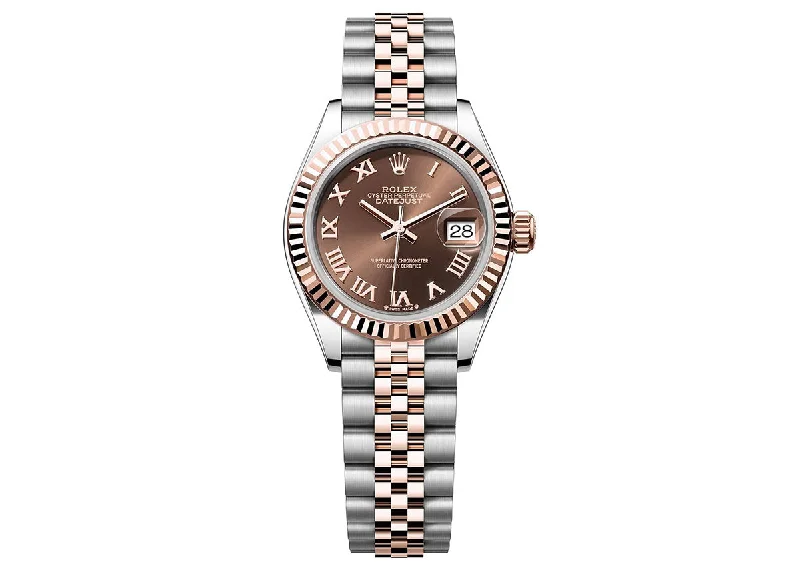 Rolex Lady Datejust 28mm 279171 Two-Tone Jubilee Chocolate Roman Dial