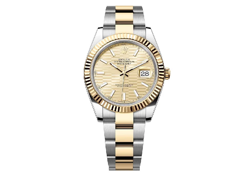 Rolex DateJust 41mm 126333 Oystersteel Two-Tone Golden Motif Dial