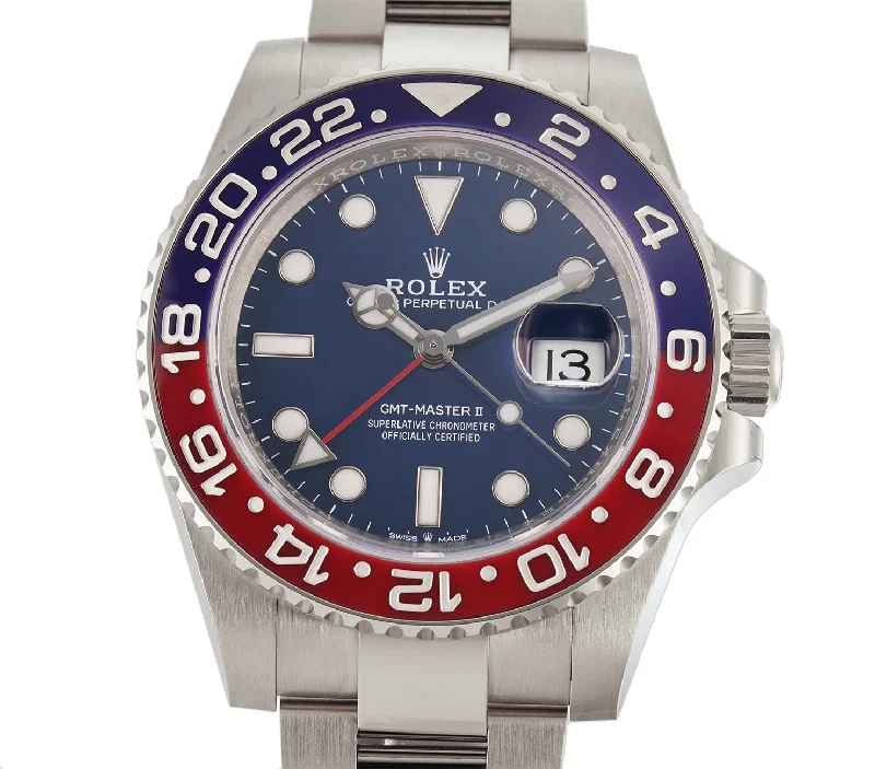 40mm Ceramic Pepsi Bezel 18k White Gold Blue Dial