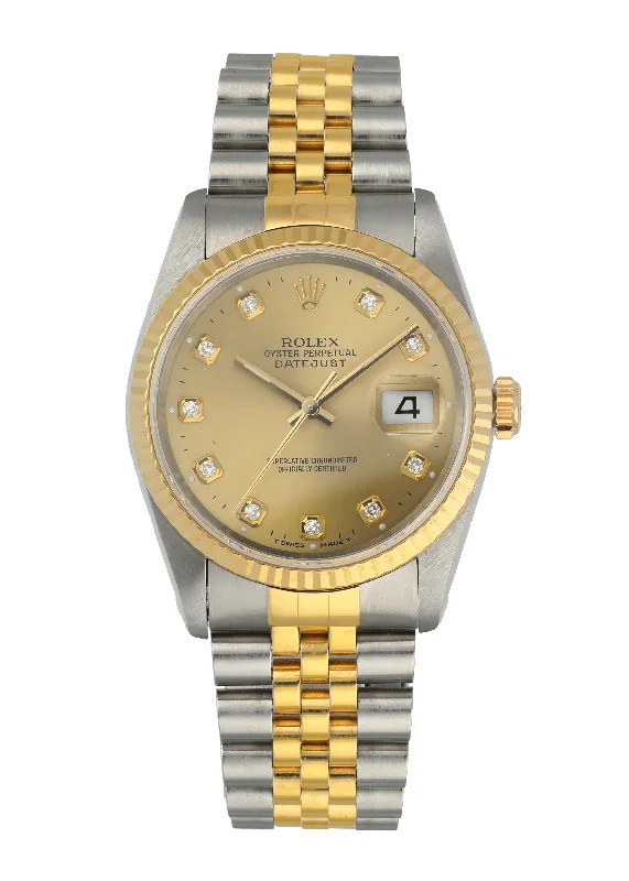 Rolex Datejust 16233 Diamond Dial Men's Watch