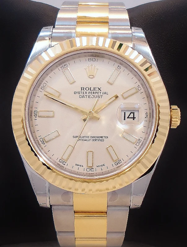 Rolex Datejust II 116333 Two Tone 18K Yellow Gold/SS Ivory Dial UNWORN FULLY STICKRED