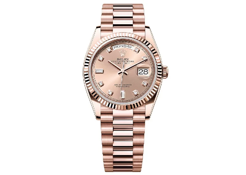 Rolex Day-Date 36mm 128235 Everose Gold President Rose Diamond Dial