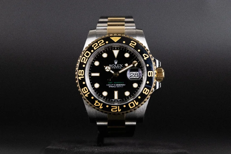 Rolex<br>116713LN GMT Master II SS/18k Black Dial