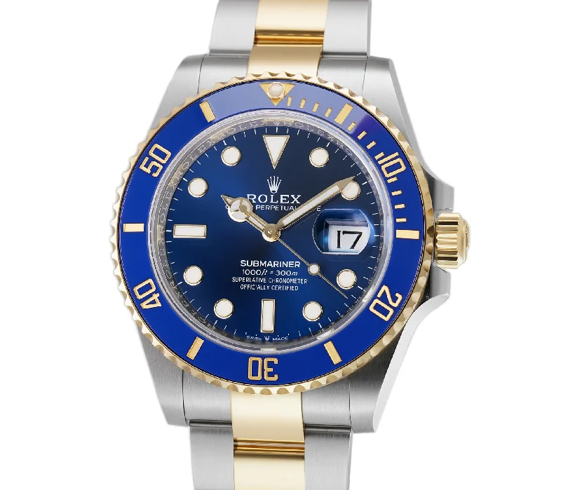 41mm Steel and Yellow Gold Ceramic Bezel Blue Dial