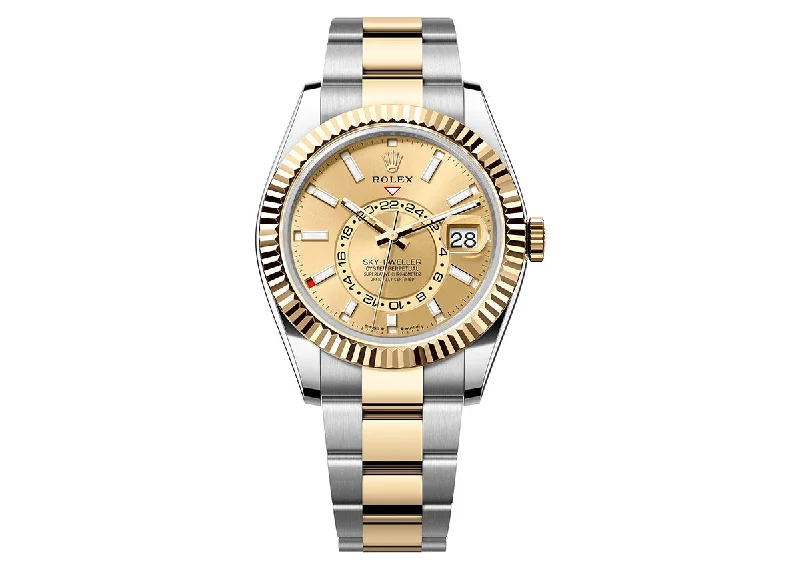 Rolex Sky Dweller 42mm 326933 Two-Tone Oystersteel champagne Dial