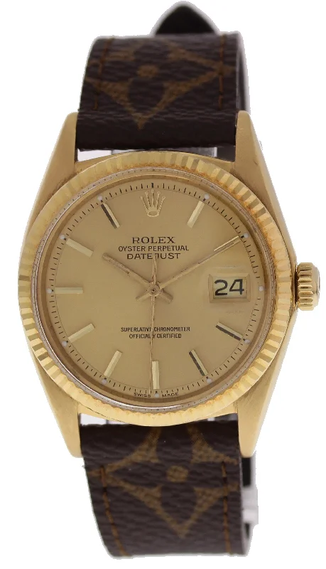 Rolex Oyster Perpetual 1601 Datejust 18k Yellow Gold