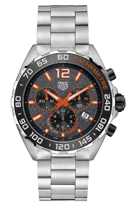 TAG Heuer Formula 1 Chronograph Stainless Steel Grey Dial Date Divers Quartz Mens Watch CAZ101AH.BA0842