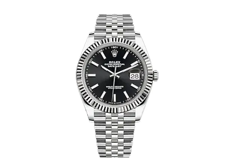 Rolex DateJust 41mm 126334 Oystersteel Jubilee Bright Black Dial