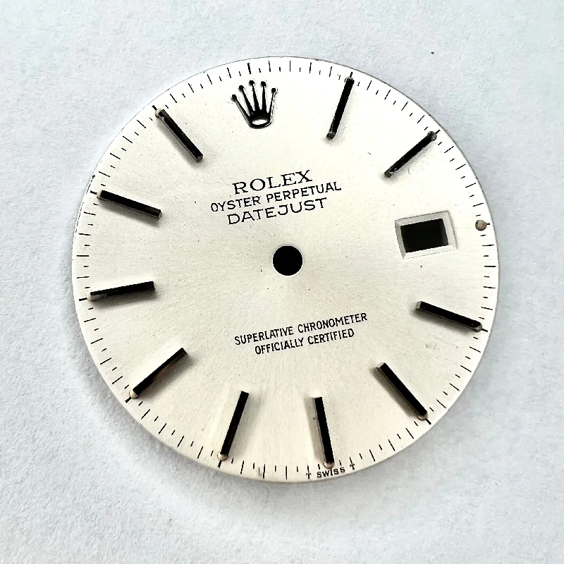 ROLEX 27.7mm Silver Color Silver Hour Markers DIAL for 36mm ROLEX DATEJUST