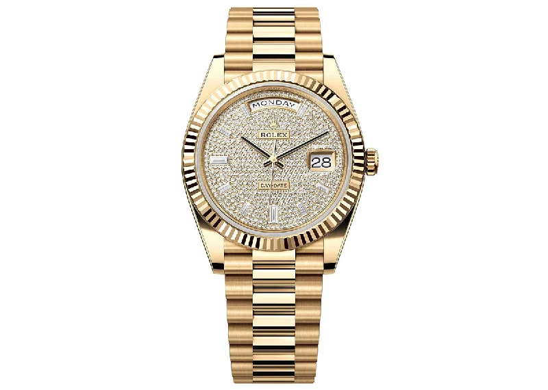 Rolex Day-Date 40mm 228238 Yellow Gold President Diamond Paved Dial