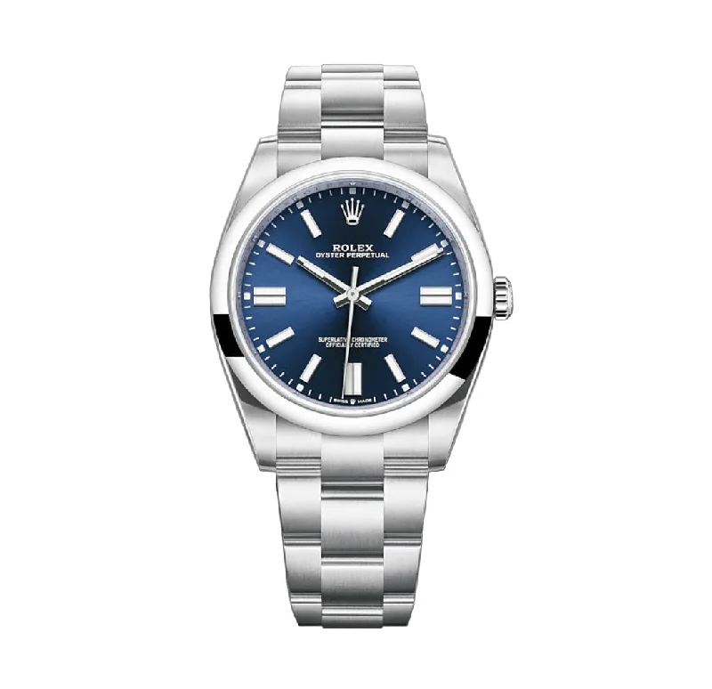 41mm No-Date Bright Blue Index Dial