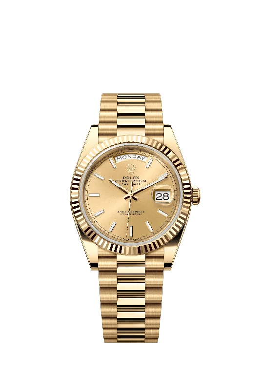 Rolex Day-Date 40 mm 228238-003 President Fluted Champagne Dial