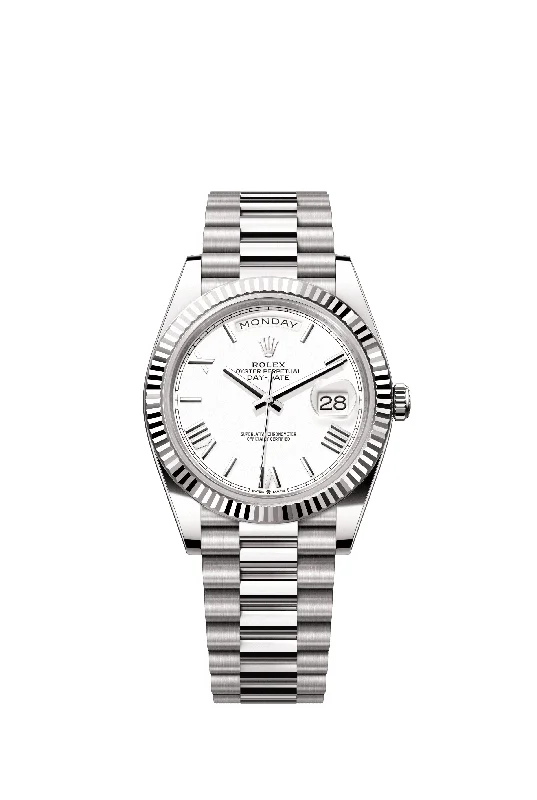 Rolex Day-Date 40 mm 228239 President Fluted White Dial