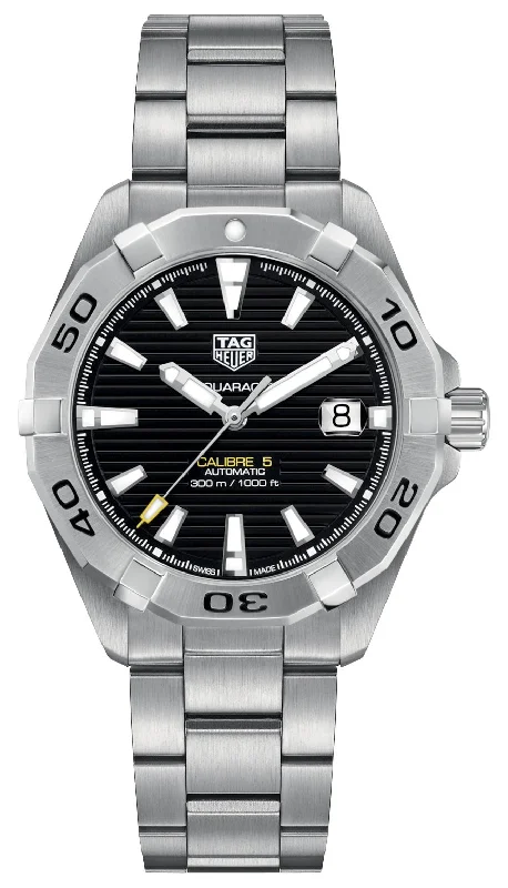 TAG Heuer Aquaracer Automatic Stainless Steel Black Dial Date Divers Mens Watch WBD2110.BA0928