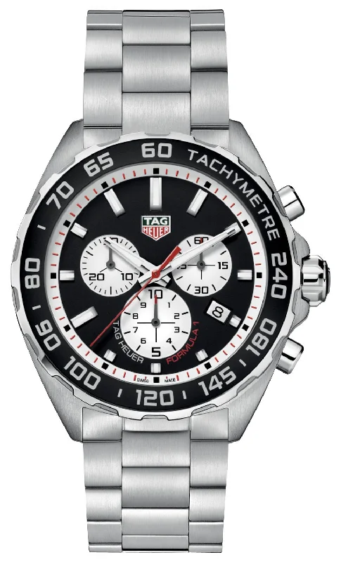 TAG Heuer Formula 1 Chronograph Stainless Steel Black Dial Date Divers Quartz Mens Watch CAZ101E.BA0842