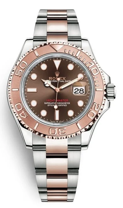 Rolex Steel and Everose Gold Rolesor Yacht-Master 40 Watch Brown Dial (Ref #126621)