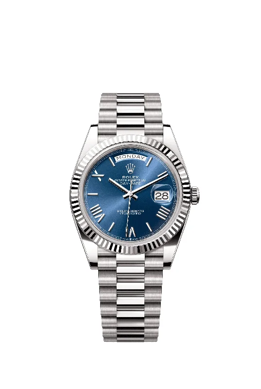 Rolex Day-Date 40 mm 228239-0007 President Fluted Blue Dial