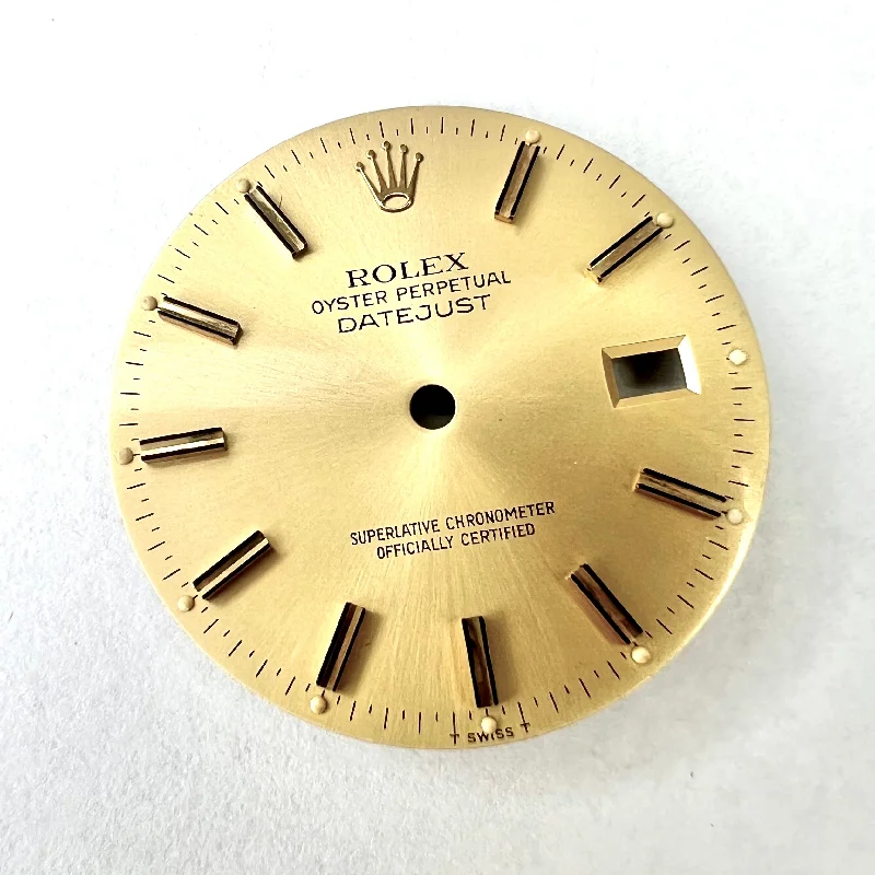 ROLEX 27.7mm Gold Color Gold Hour Markers DIAL for 36mm ROLEX DATEJUST