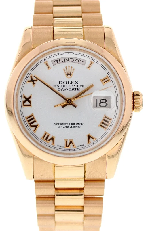 Rolex Oyster Perpetual Day-Date 18K Rose Gold 118205