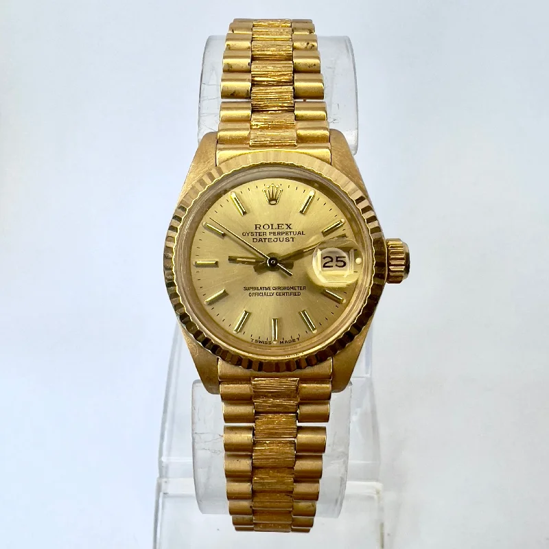 ROLEX OYSTER PERPETUAL DATEJUST Presidential Automatic 26mm 18K Yellow Gold Watch